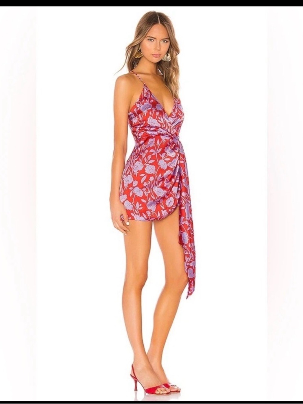Women’s Lovers and Friends strappy red and lavender dress size small